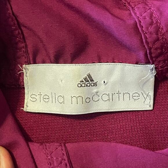 Adidas/Stella McCartney Women's Fleece Cropped Fuchsia Hoodie Size Small - Picture 4 of 10